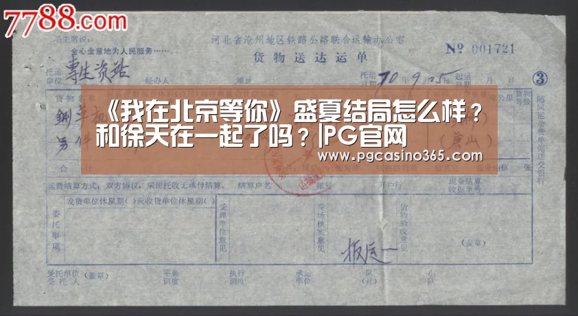 《我在北京等你》盛夏结局怎么样？和徐天在一起了吗？|PG官网